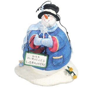 Jolly Follies Snowman “Wee Miracles Everywhere” Limited Edition 1999